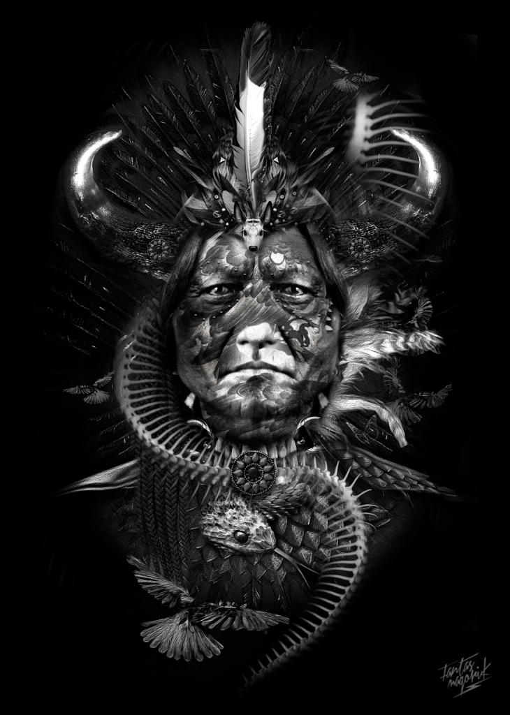 Les illustrations Fantasmagorique de Obery Nicolas - Sitting Bull