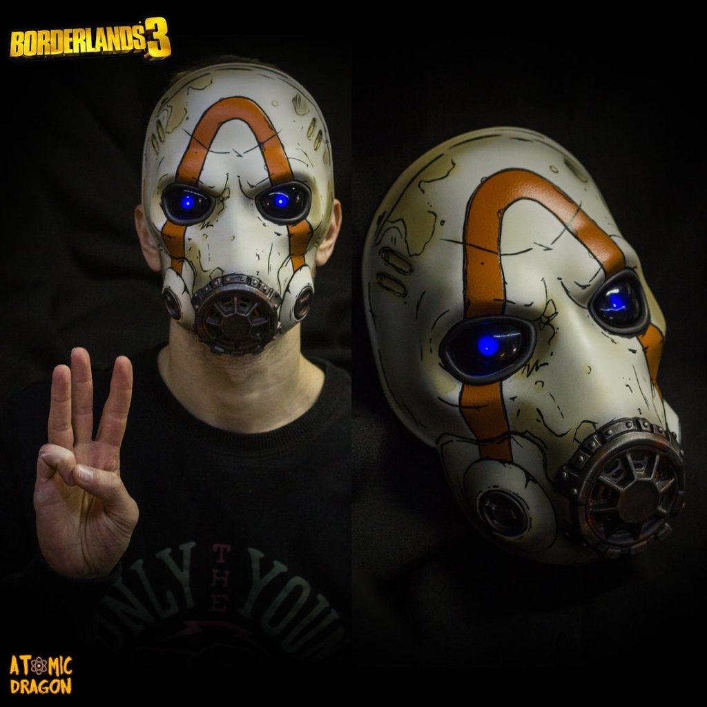 Masque Psycho Bandit, inspiré du jeu vidéo Borderlands 3.