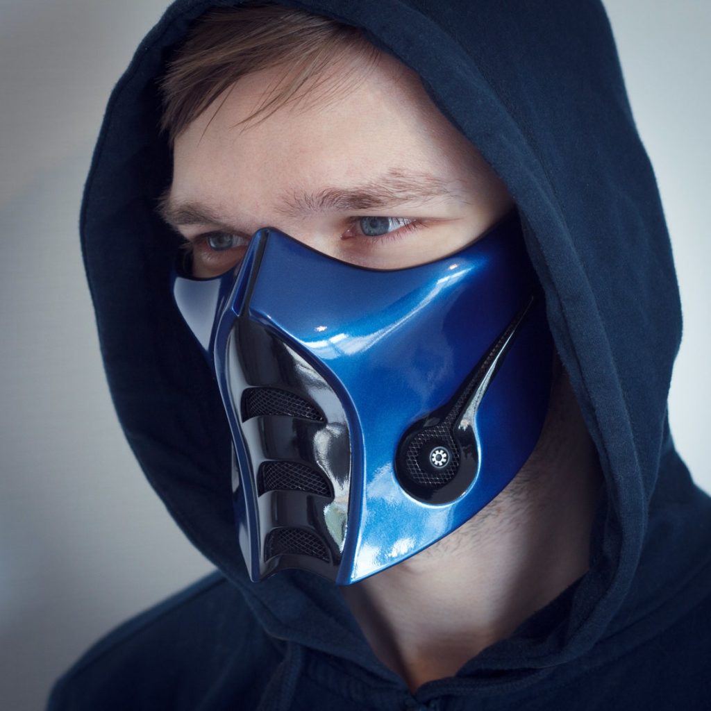 Subzero MK 9 half mask. Inspired by Mortal Kombat 9 video game.