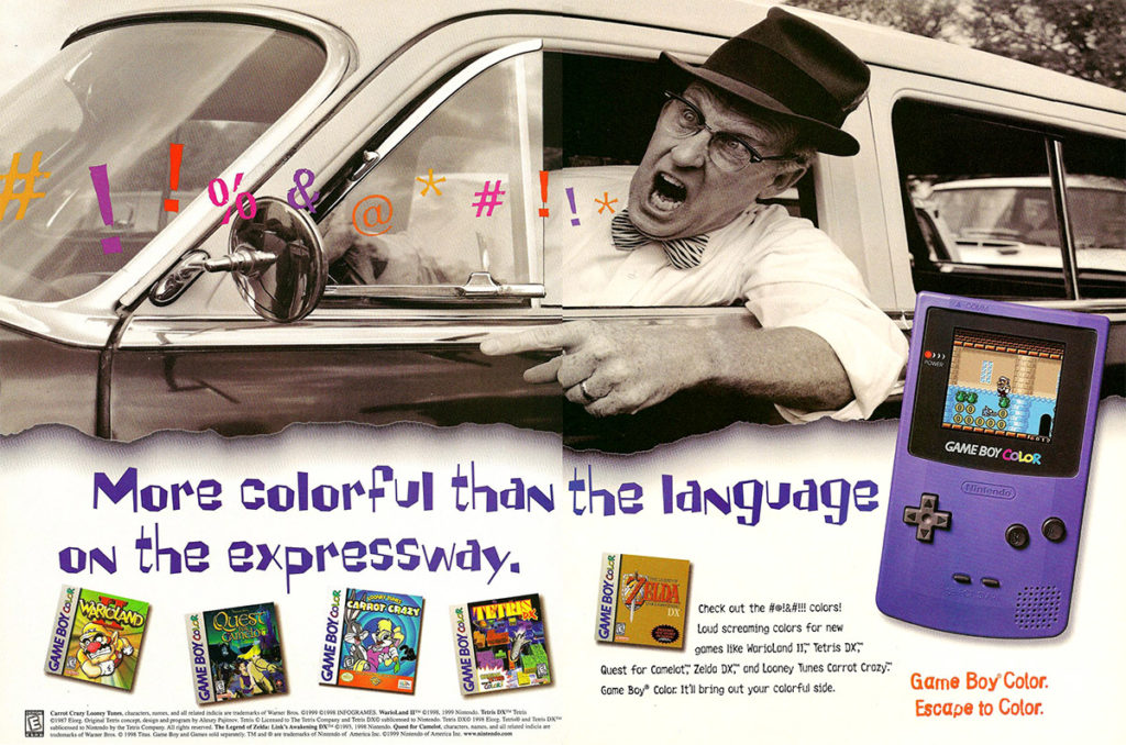 More colorful than the language on the expressway. Game Boy Color.