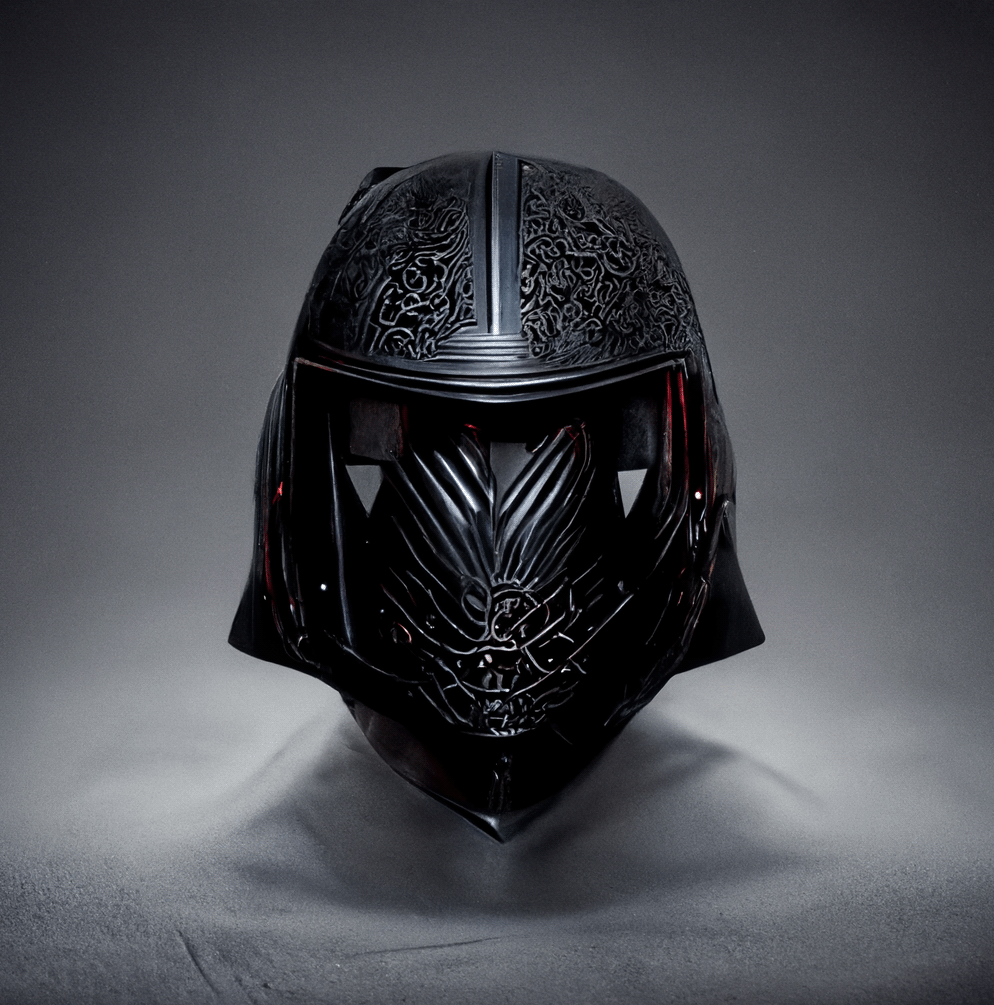 black star wars helmet
